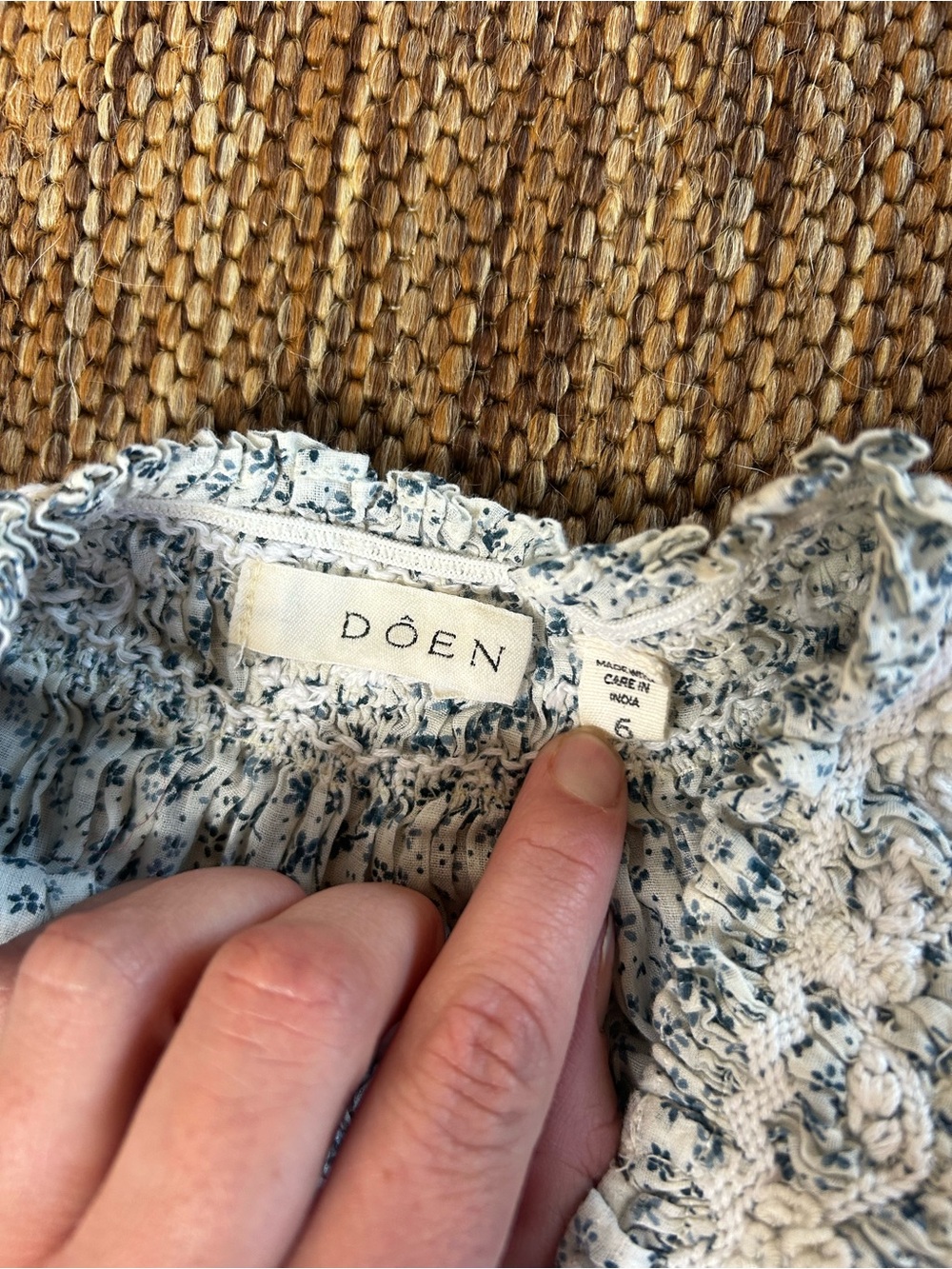 Doen girls ruffle sleeve floral dress | girls size 6 - Picture 2 of 7